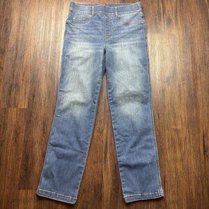 Spanx Wide Leg Pull On Jeans Light Wash Women’s Size Medium
